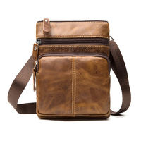 OEM ODM Custom Multi Color Small Messenger Side Crossbody Satchel Bag Genuine Leather Shoulder Bags For Men