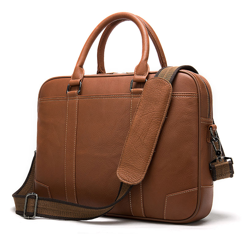 Custom Genuine Leather Briefcase Bag Laptop Tote for Men